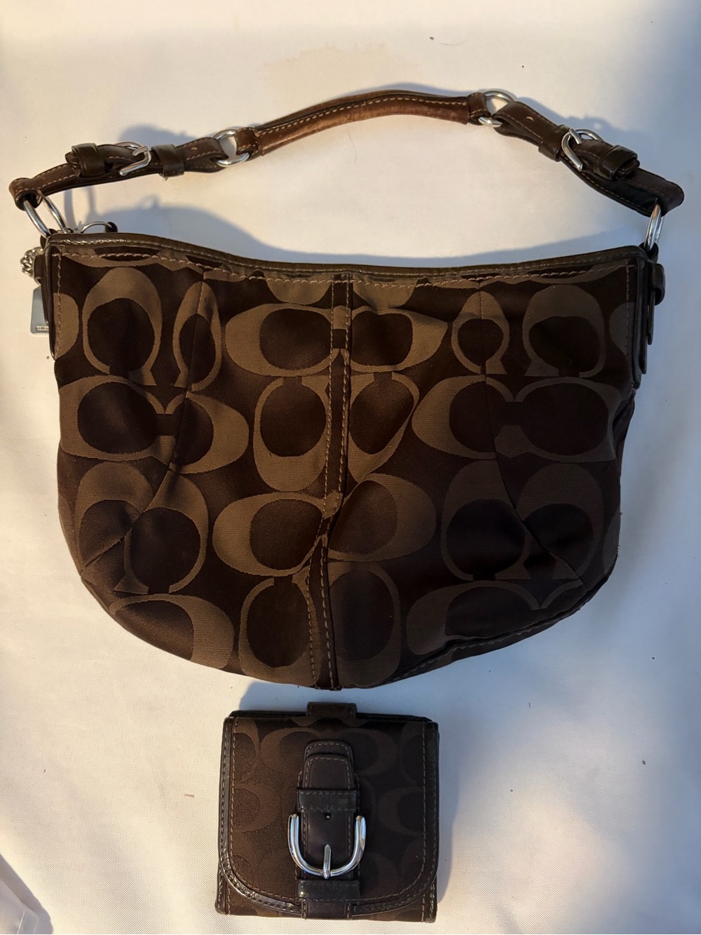 Vintage Coach Signature Hobo Bag w/Matching Wallet 12675 - Picture 2 of 10